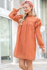 And The Why Lovely Ruffle Shoulder with Textured Woven Dress OutfitFlow