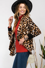 Outfit Flow - Celeste Full Size Leopard Open Front Long Sleeve Blazer