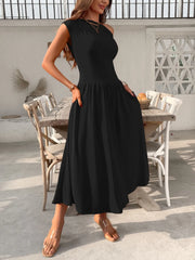 Single Shoulder Dress with Pockets OutfitFlow