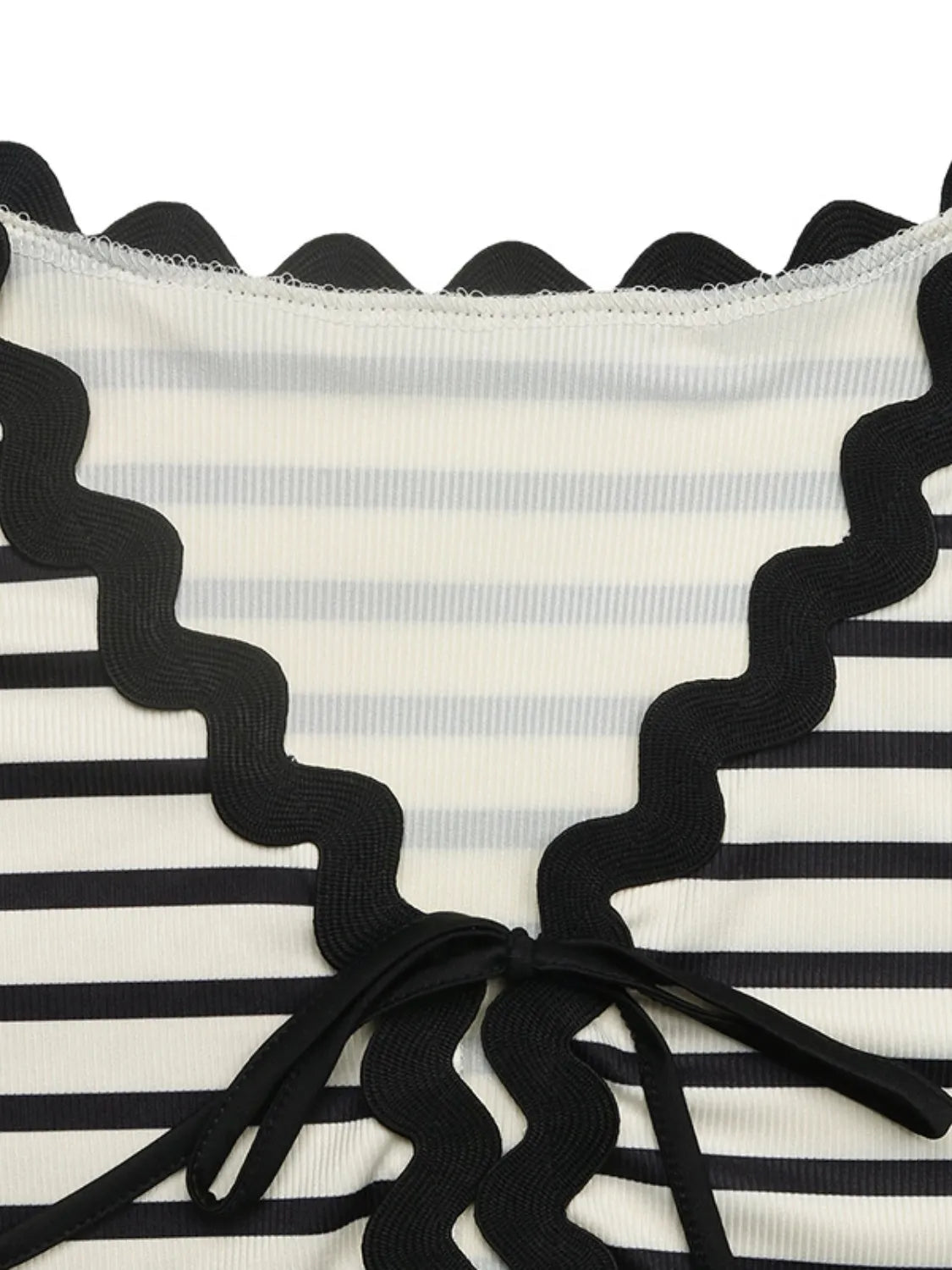 Tied Front Striped Top and Shorts Set OutfitFlow