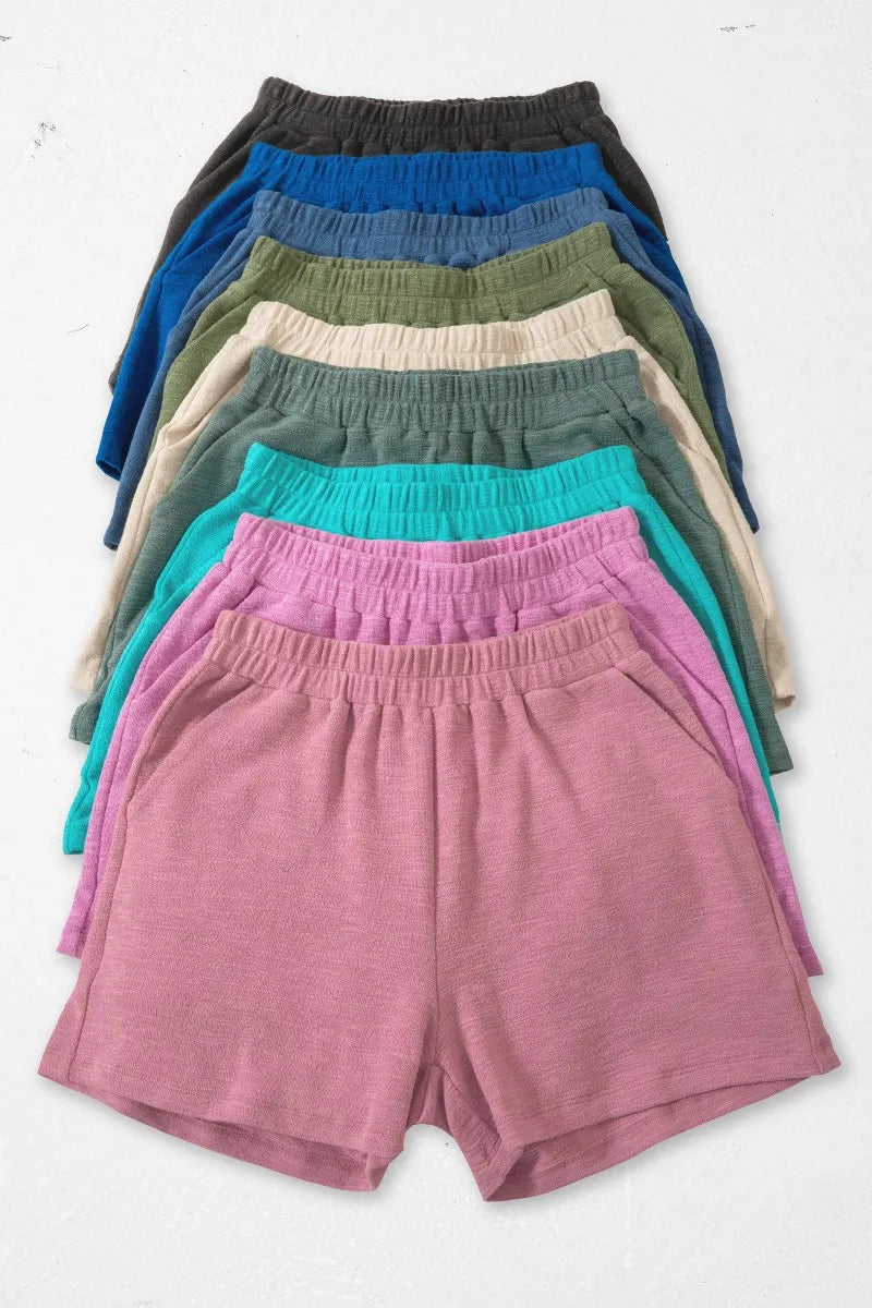 Zenana Cotton Slub Shorts OutfitFlow