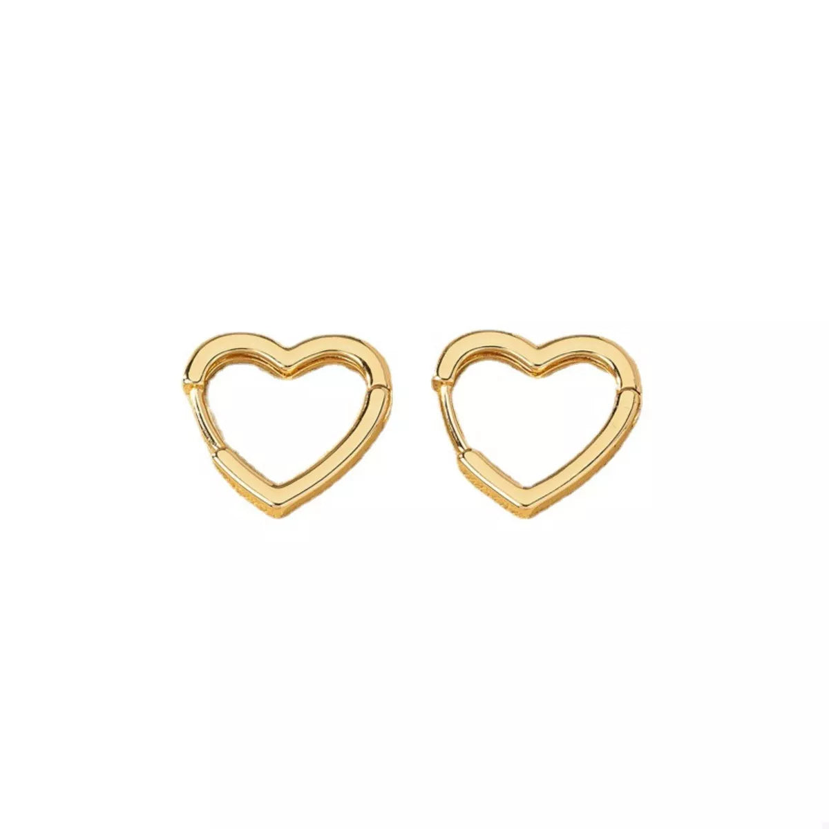 Alloy Heart Shape Hoop Earrings OutfitFlow