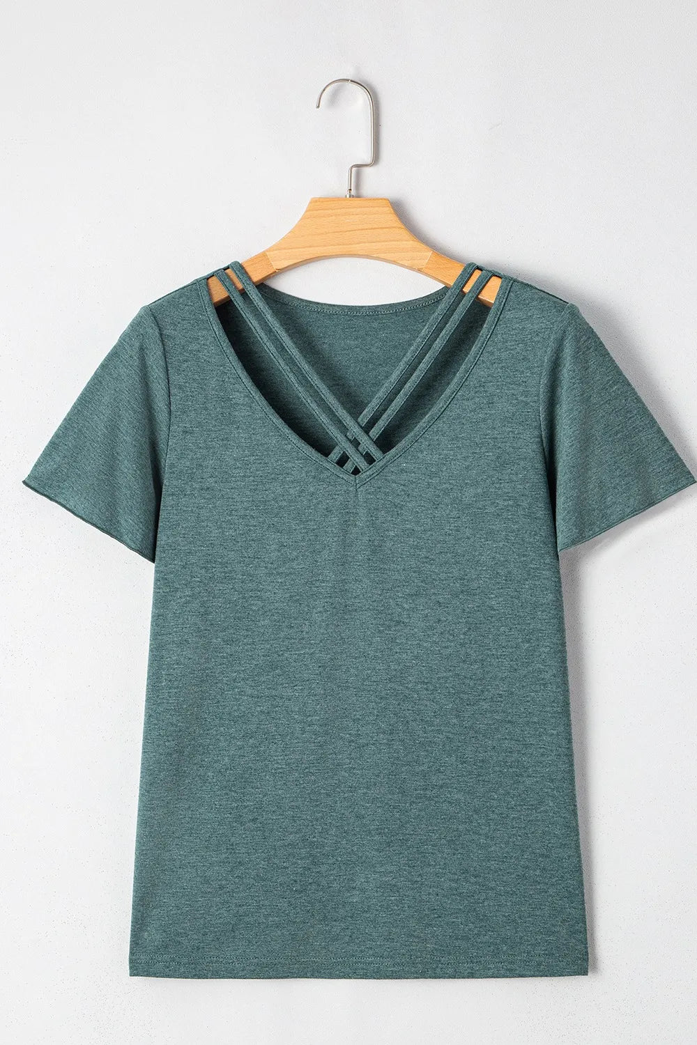 V-Neck Short Sleeve T-Shirt OutfitFlow