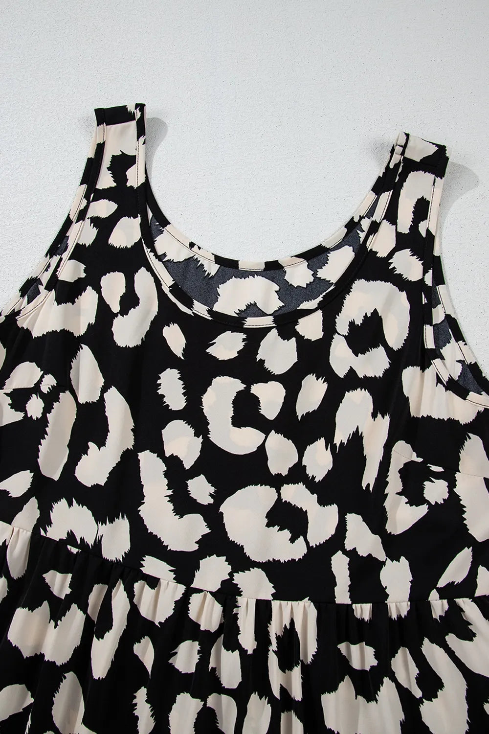 Leopard Print Sleeveless Summer Mini Dress OutfitFlow