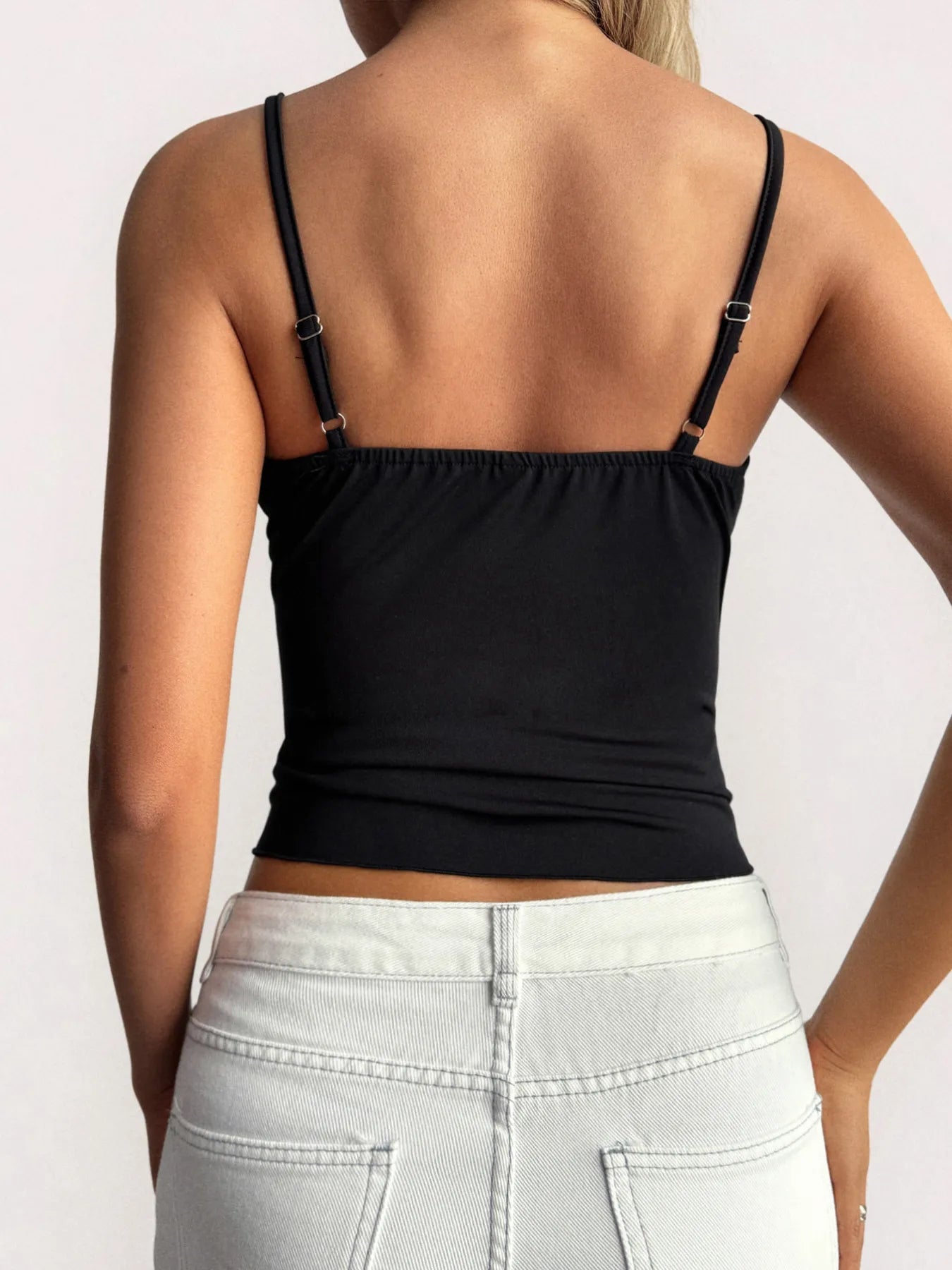 Lace Detail V-Neck Cami OutfitFlow