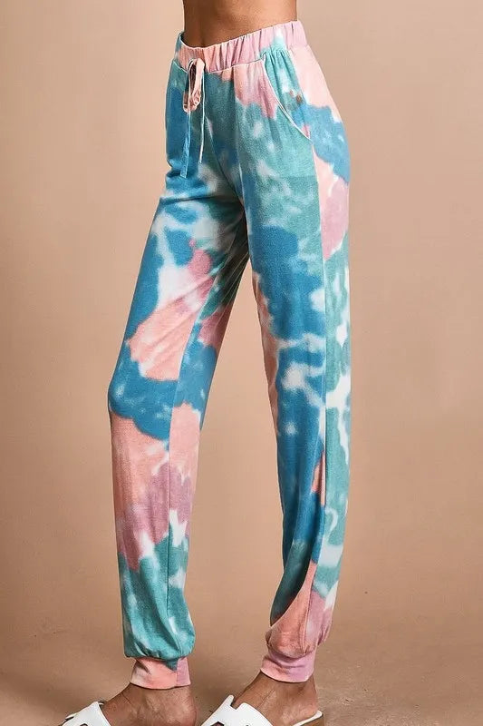 BiBi Tie Dye French Terry Jogger Pants OutfitFlow