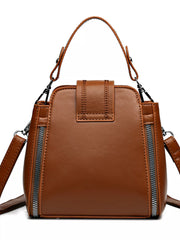 Leather Bucket Crossbody Bag OutfitFlow