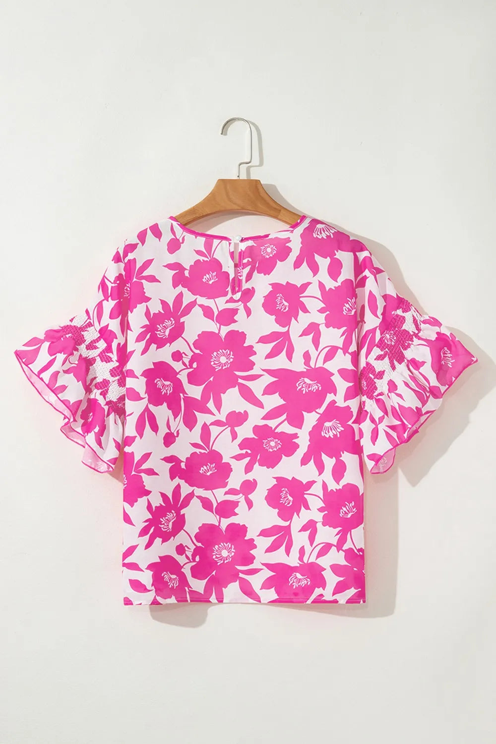 Floral Print Short Sleeve Casual Blouse OutfitFlow