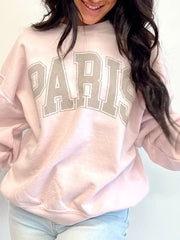 Outfit Flow -  PARIS Round Neck Long Sleeve Sweatshirt