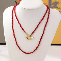 2 Piece Bohemian Beaded Necklace OutfitFlow
