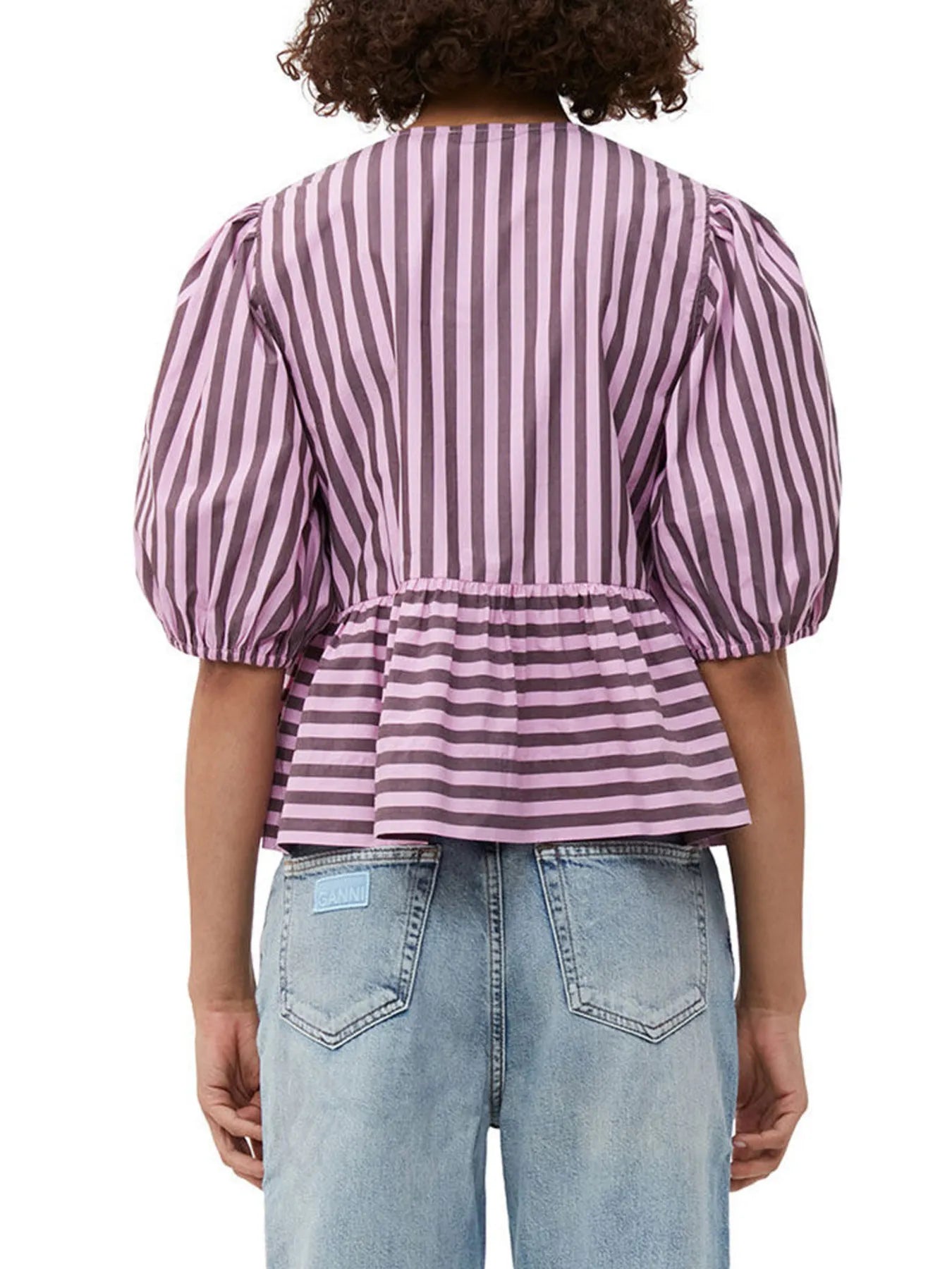 Puff Sleeve Bow Tie Blouse OutfitFlow