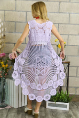 ADORA Crochet Hi-low Tunic Top OutfitFlow