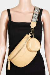 Outfit Flow - Fame PU Leather Weave Textured Crossbody Bag with Coin Purse