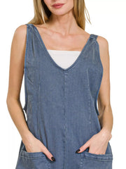 Zenana Casual Adjustable Strap Baggy Jumpsuit With Pocket OutfitFlow