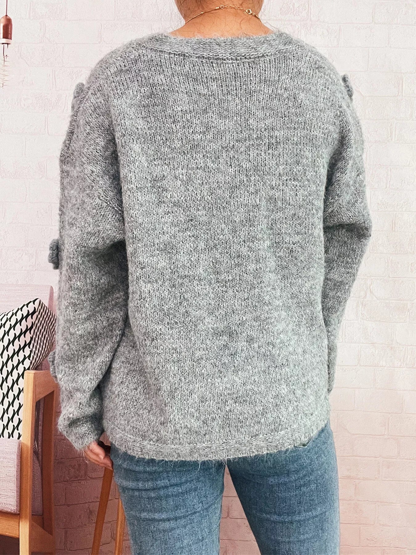 Flower Button-Up Cardigan OutfitFlow