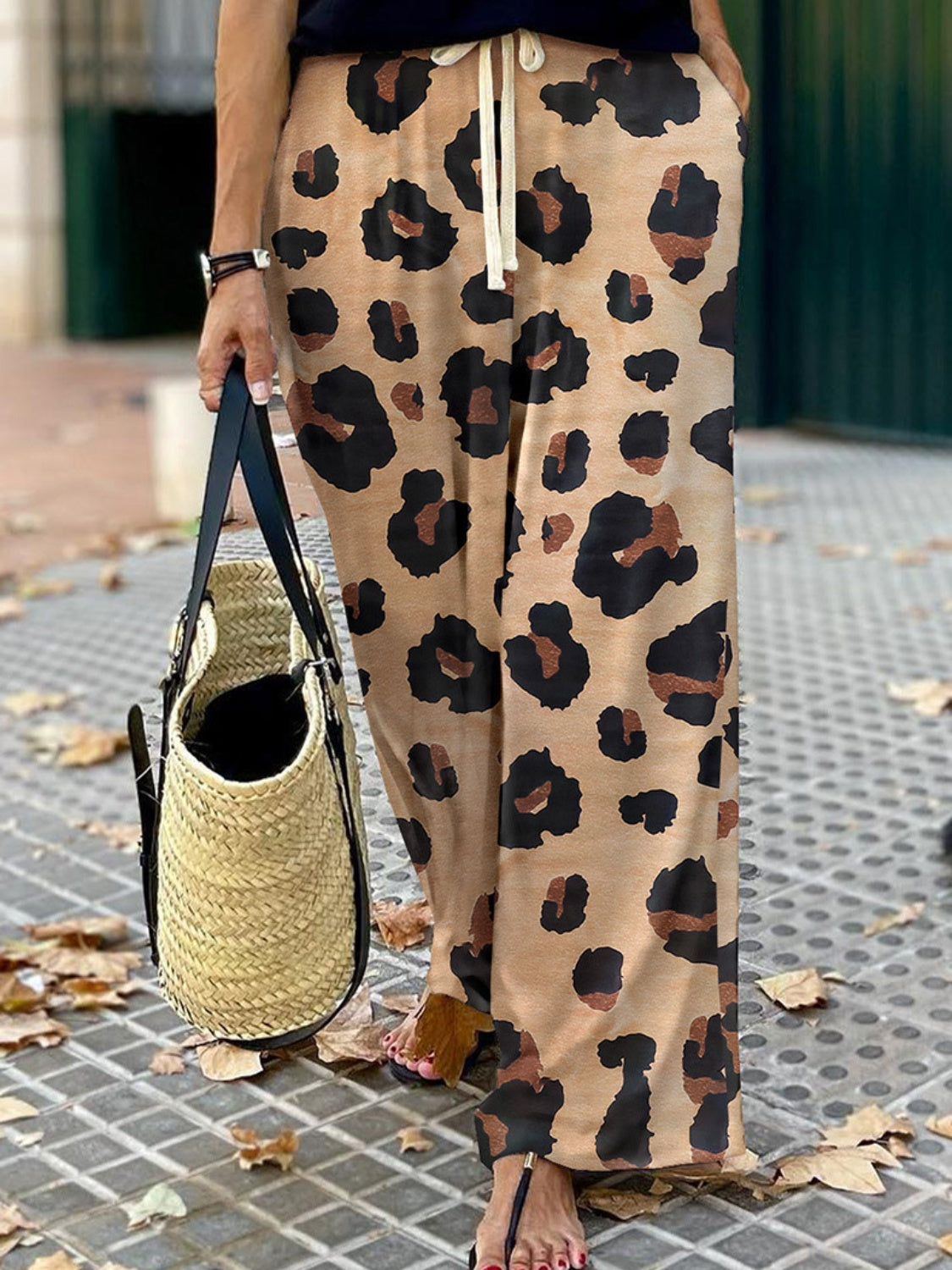 Outfit Flow - Leopard Wide Leg Pants