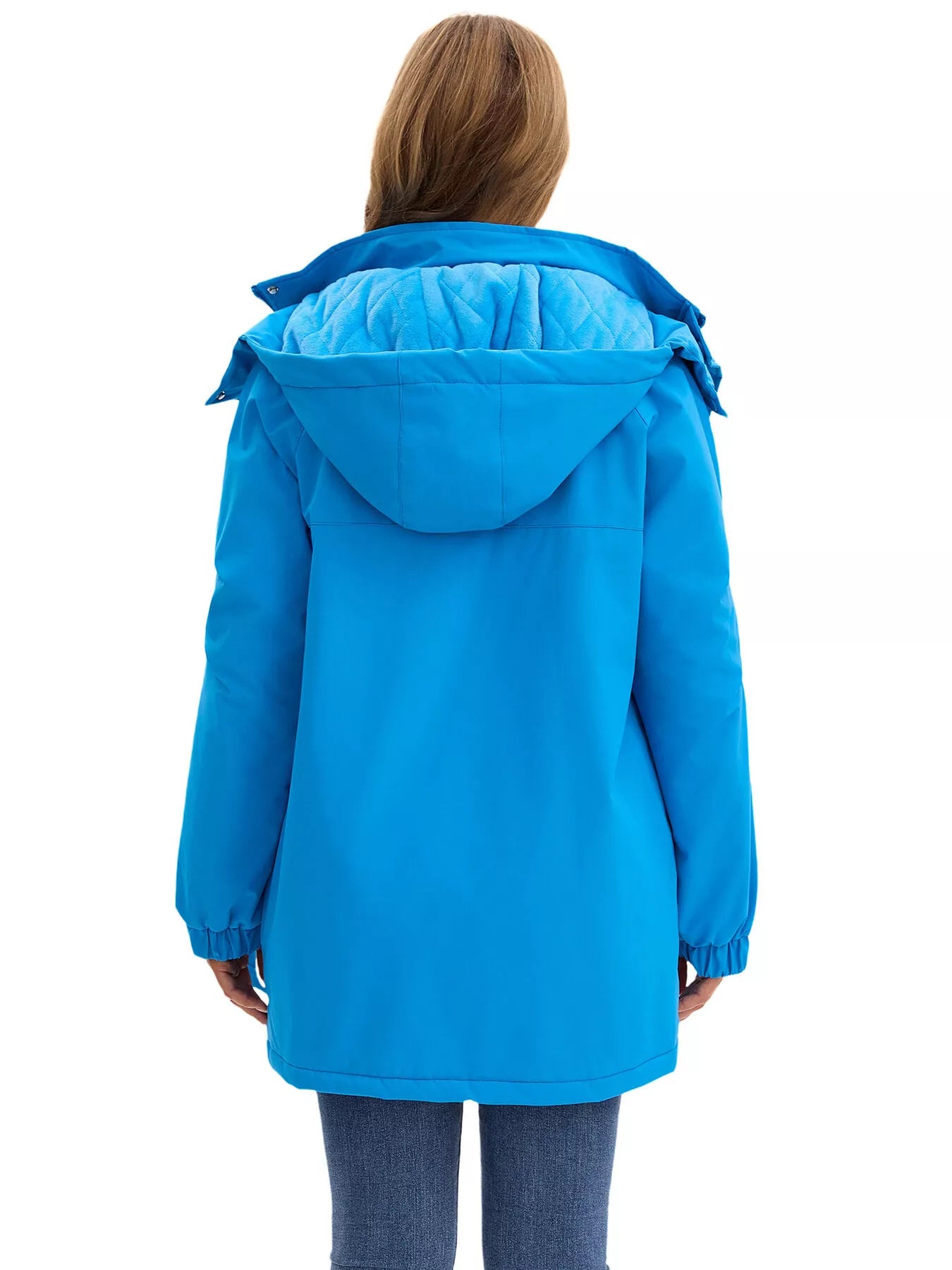 Full Size Hooded Mid-Length Windproof Outerwear Plus Size OutfitFlow