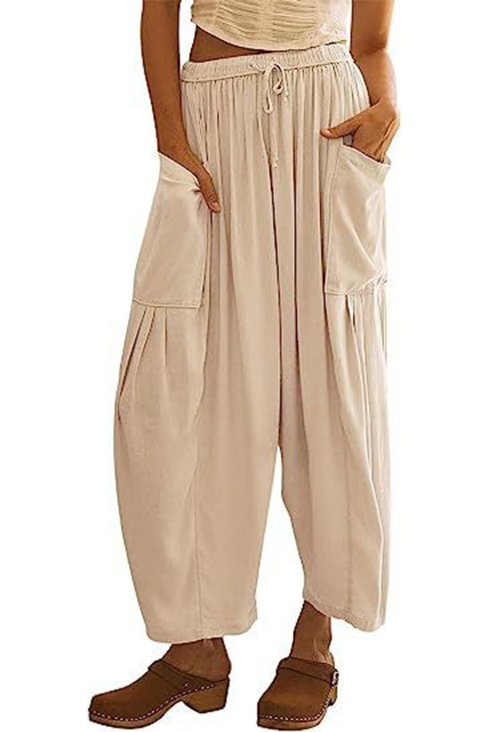 Outfit Flow - Full Size Pocketed Drawstring Wide Leg Pants