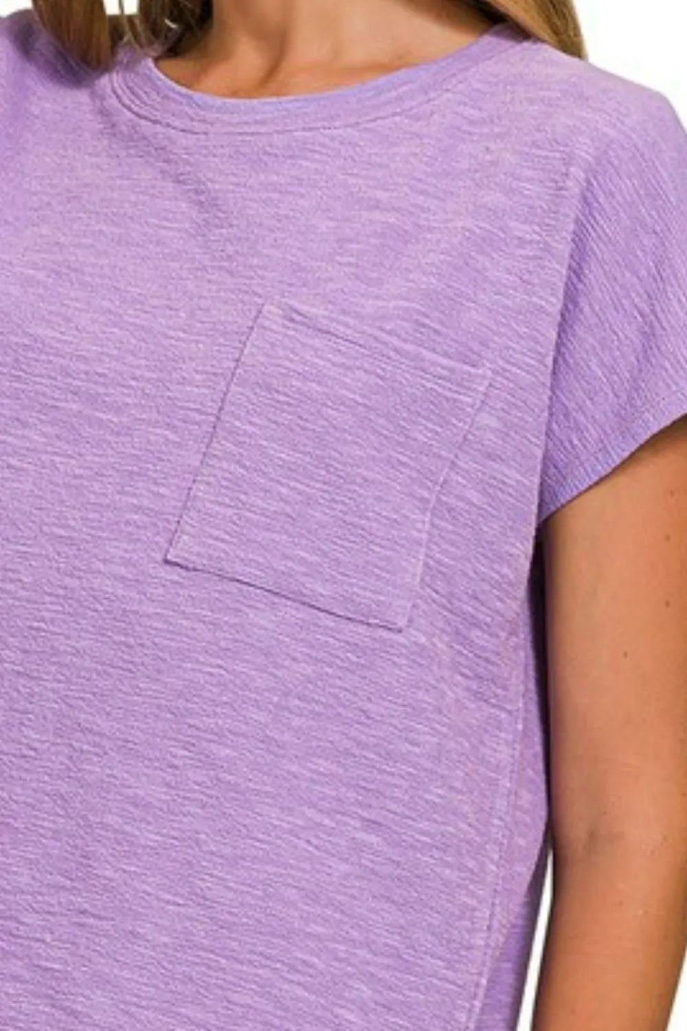 Zenana Round Neck Short Sleeve T-Shirt OutfitFlow
