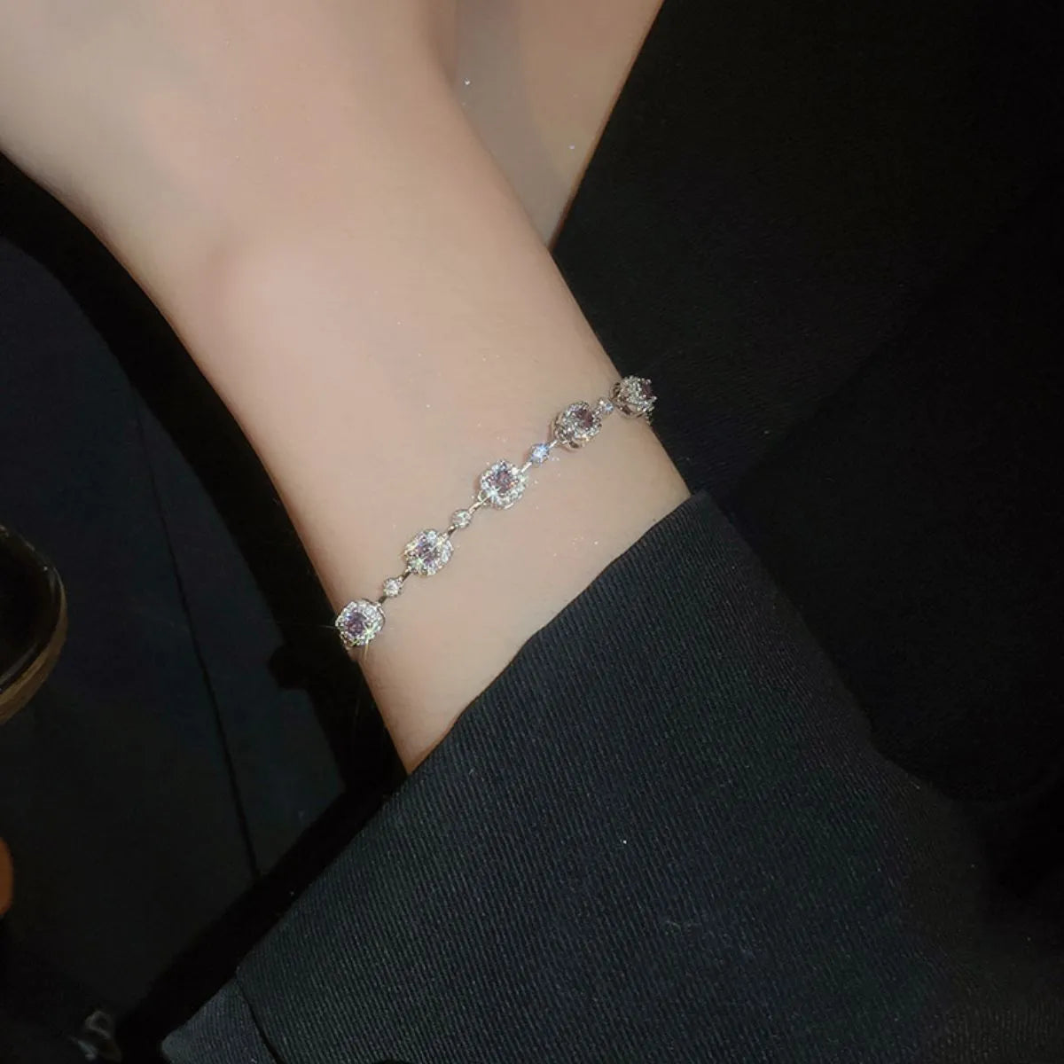 Copper Zircon Bracelet OutfitFlow