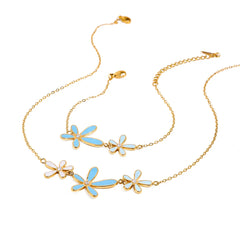 Resin Flower Necklace and Bracelet Jewelry Set OutfitFlow