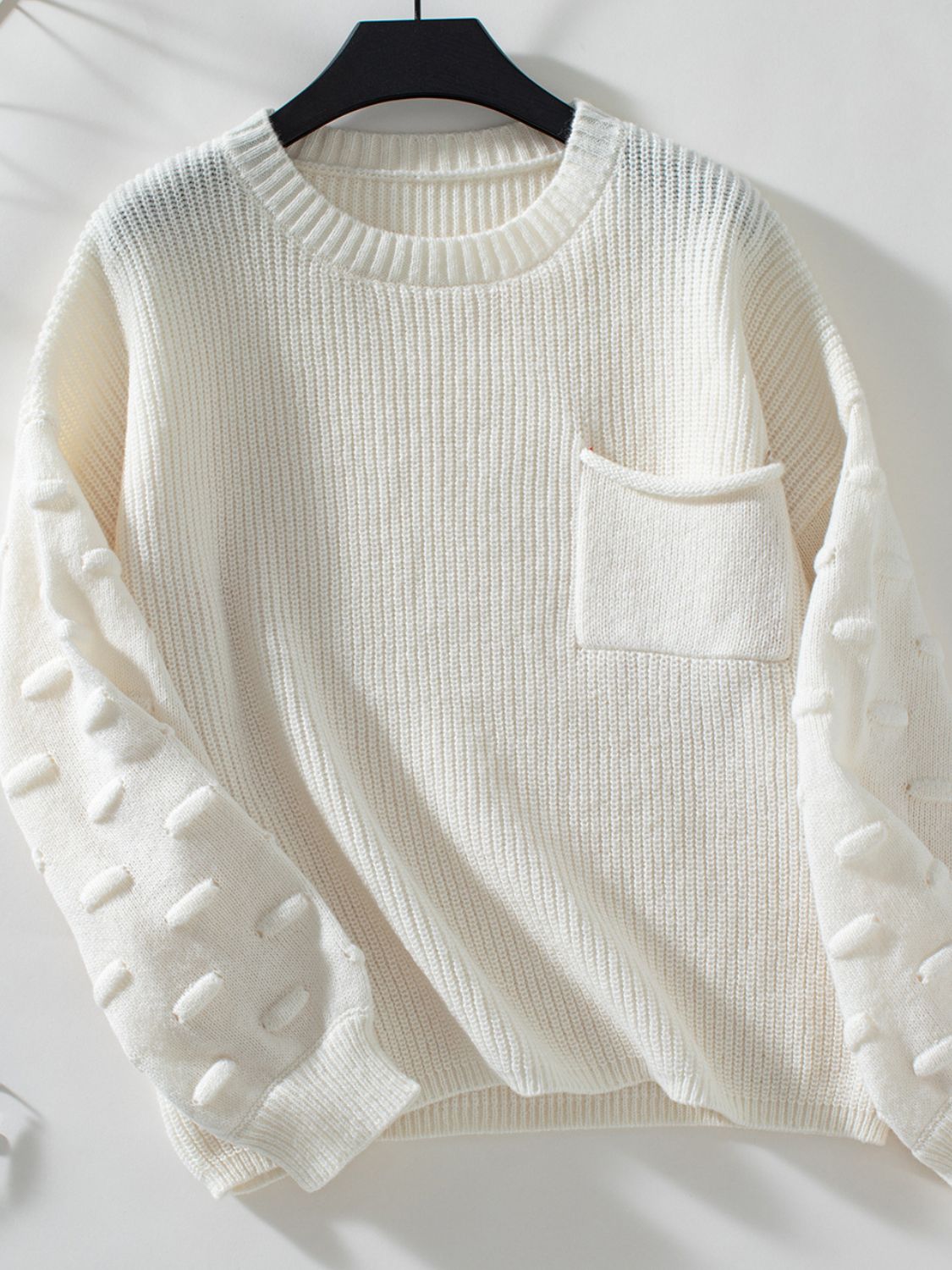 Outfit Flow - Round Neck Drop Shoulder Sweater