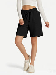 Drawstring Shorts with Pockets OutfitFlow