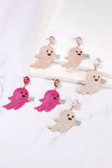 Ghost Shape Synthetic Pearl Dangle Earrings OutfitFlow