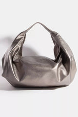 Fame Simple Faux Leather Hobo Shoulder Bag KA one size OutfitFlow
