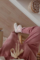 Lace Detail Dropped Shoulder Hoodie and Pants Set OutfitFlow