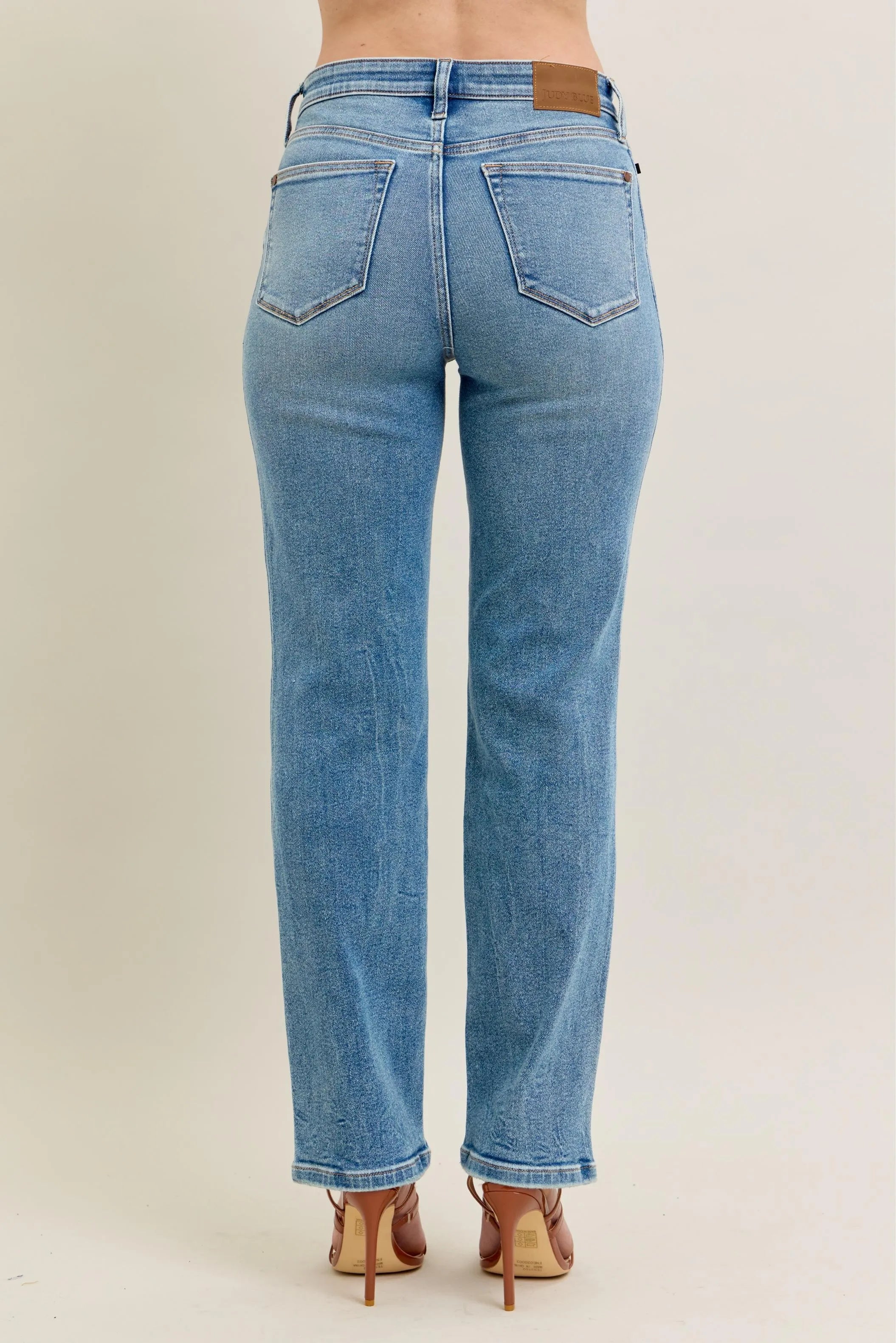 Judy Blue Full Size Hw Vintage Straight Jeans Plus Size OutfitFlow
