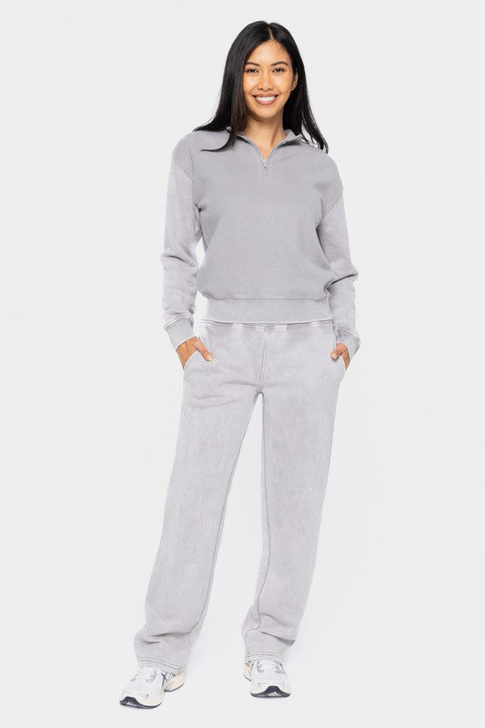 Outfit Flow - Mono B Elastic Waist Fleece Pants with Pockets