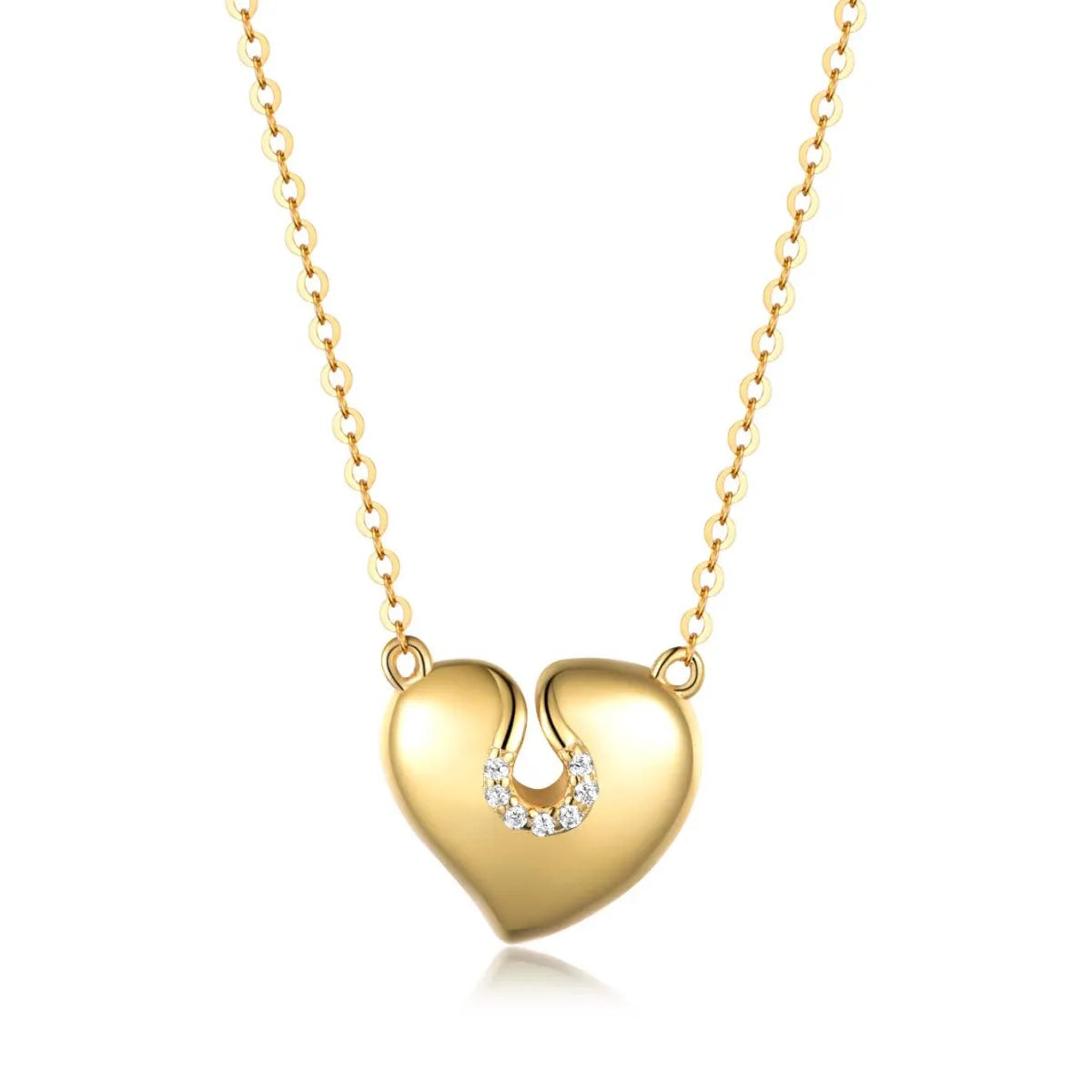 Moissanite 925 Sterling Silver Heart Necklace OutfitFlow