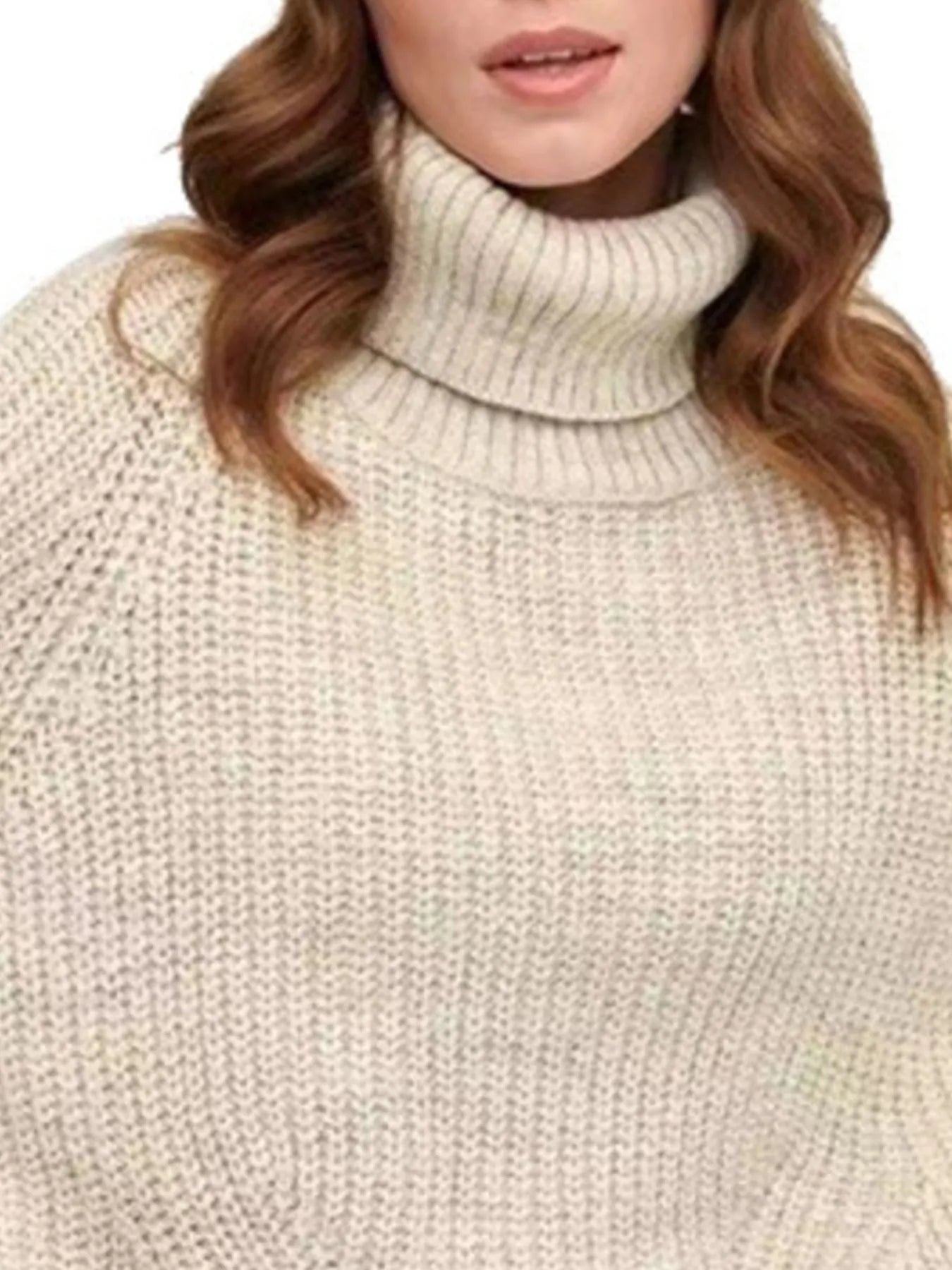 Turtleneck Long Sleeve Sweater OutfitFlow