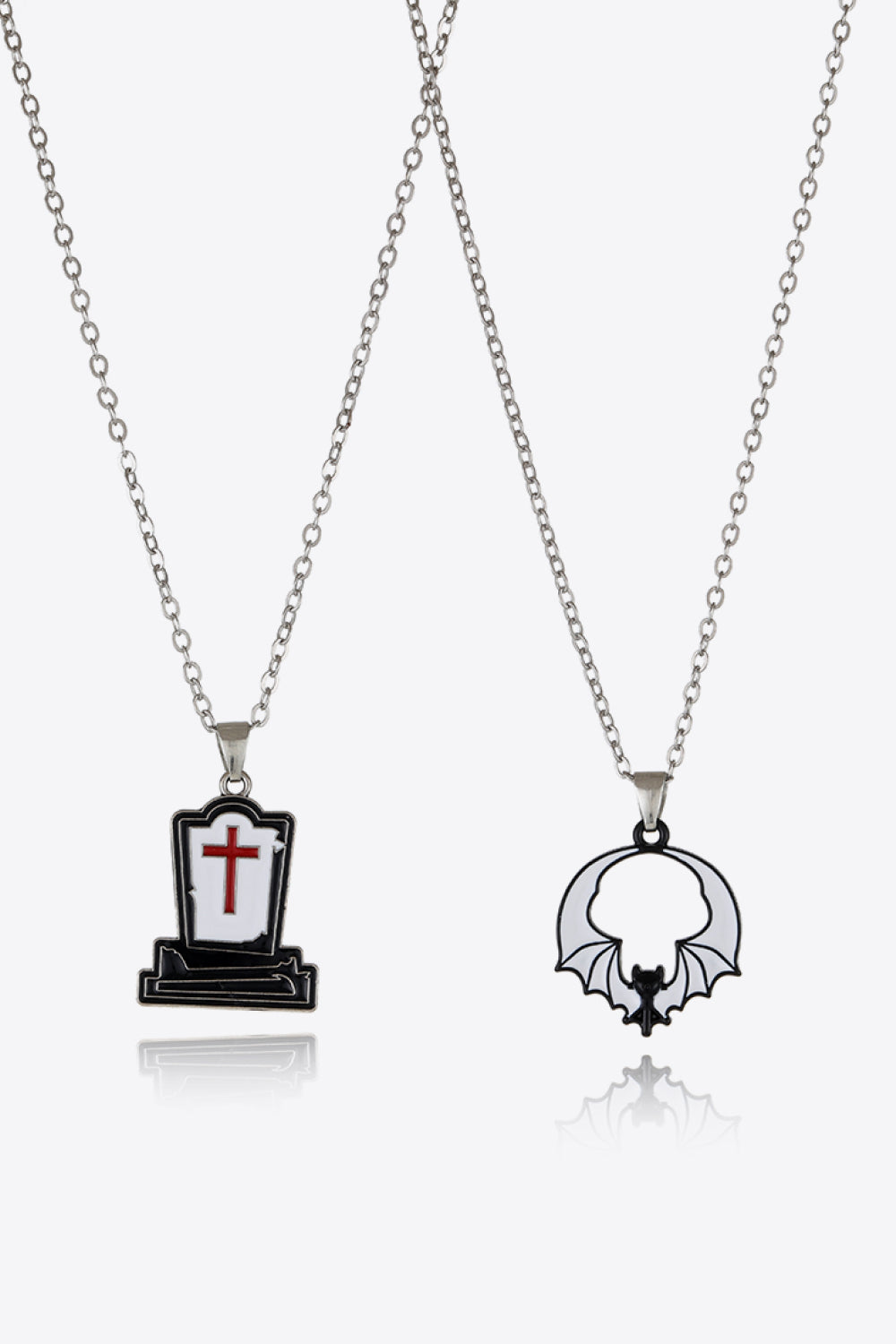 Two-Piece Halloween Theme Necklace Set Style E One Size OutfitFlow