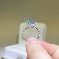 2 Carat Moissanite 925 Sterling Silver Ring OutfitFlow