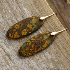 Natural Stone Copper Dangle Earrings OutfitFlow