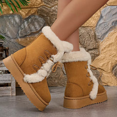 Round Toe Platform Boots OutfitFlow