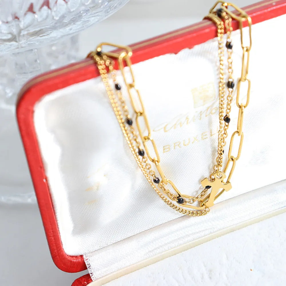 Titanium Steel Three-Layered Bracelet OutfitFlow