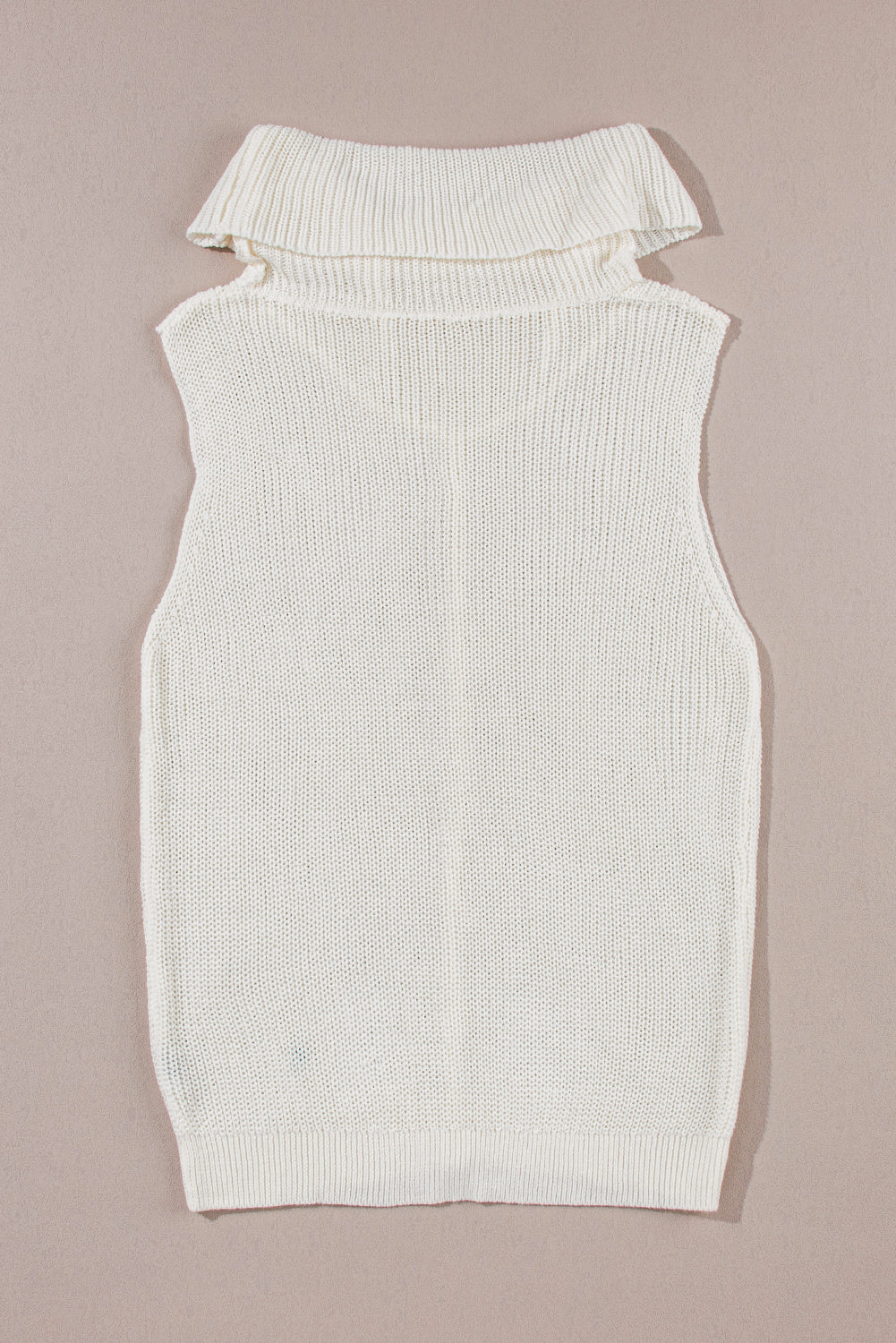 Outfit Flow - Central Seam Turtleneck Sleeveless Sweater Vest