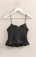 HYFVE Poplin Smocked Waist Summery Cami Top OutfitFlow