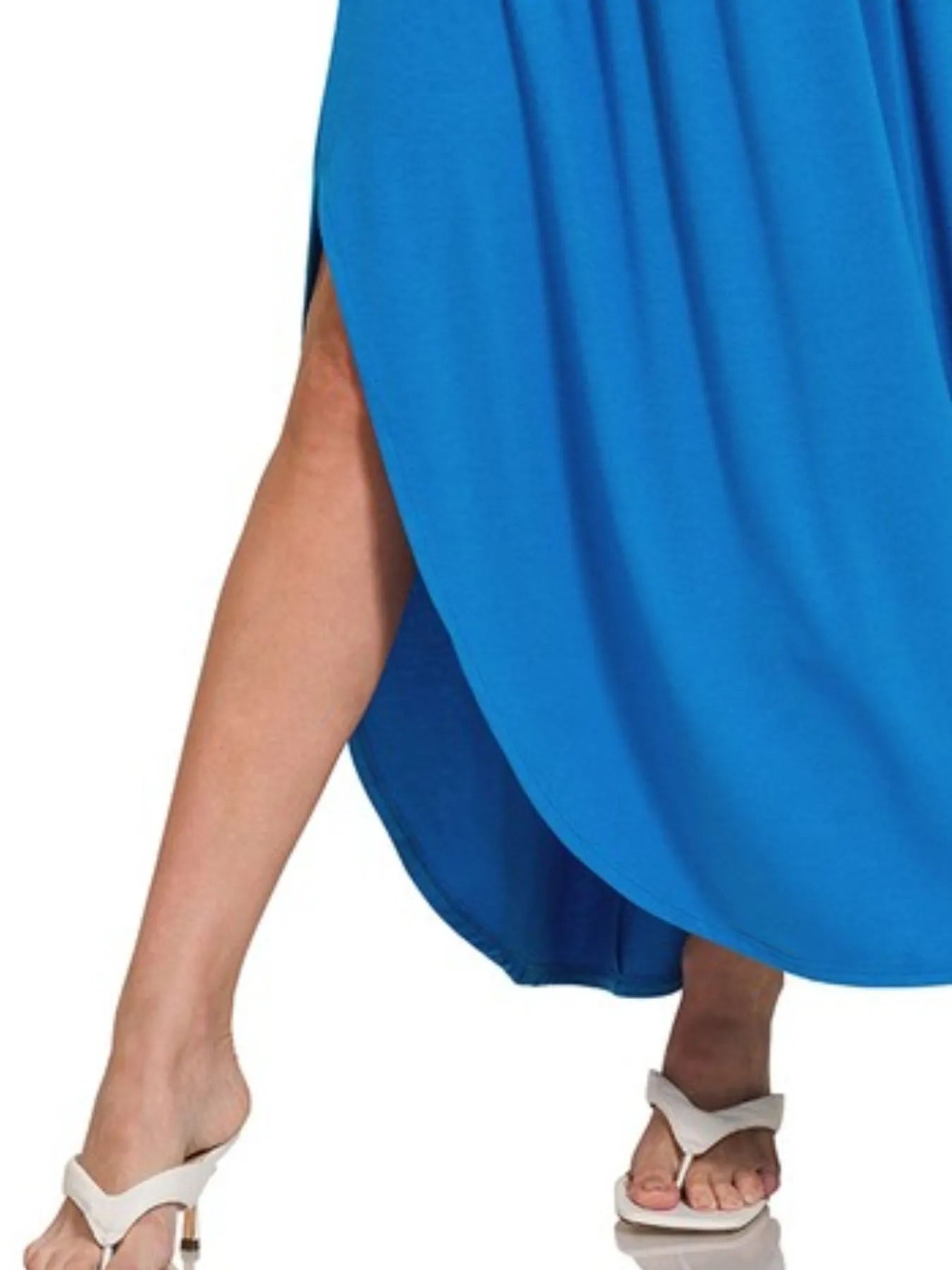 Zenana Smocked Waist Side Slit Maxi Skirt With Pockets OutfitFlow