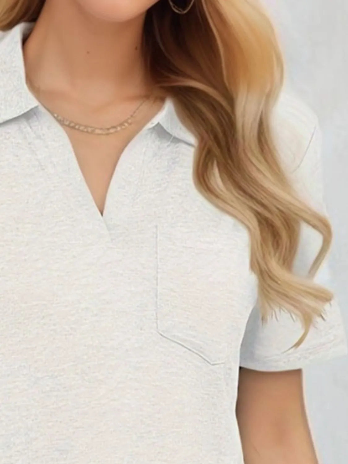 Johnny Collar Short Sleeve Top OutfitFlow