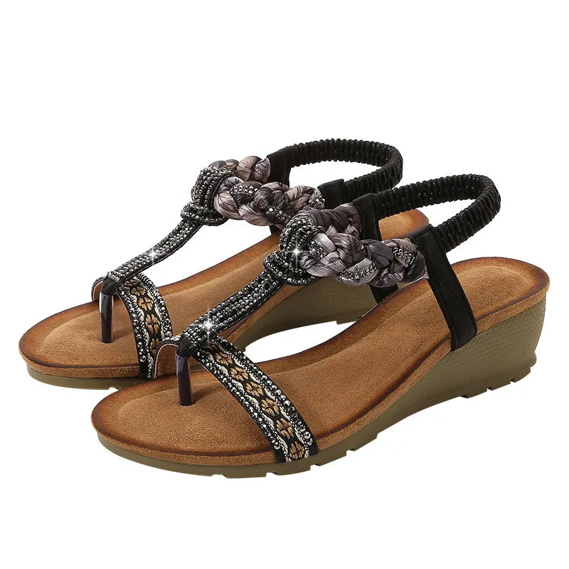 Toe Post Wedge Sandals OutfitFlow