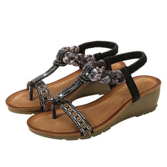 Toe Post Wedge Sandals OutfitFlow
