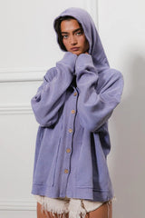 BiBi Washed Waffle Thermal Hooded Jacket OutfitFlow