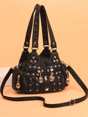 Rivet Decor Multifunctional Crossbody Bag OutfitFlow