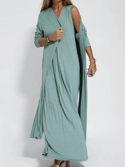 Full Size Open Front Side Slit Longline Cardigan Plus Size OutfitFlow