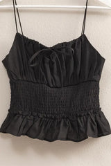 HYFVE Poplin Smocked Waist Summery Cami Top OutfitFlow
