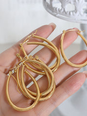 18K Gold-Plated Titanium Steel Earrings OutfitFlow
